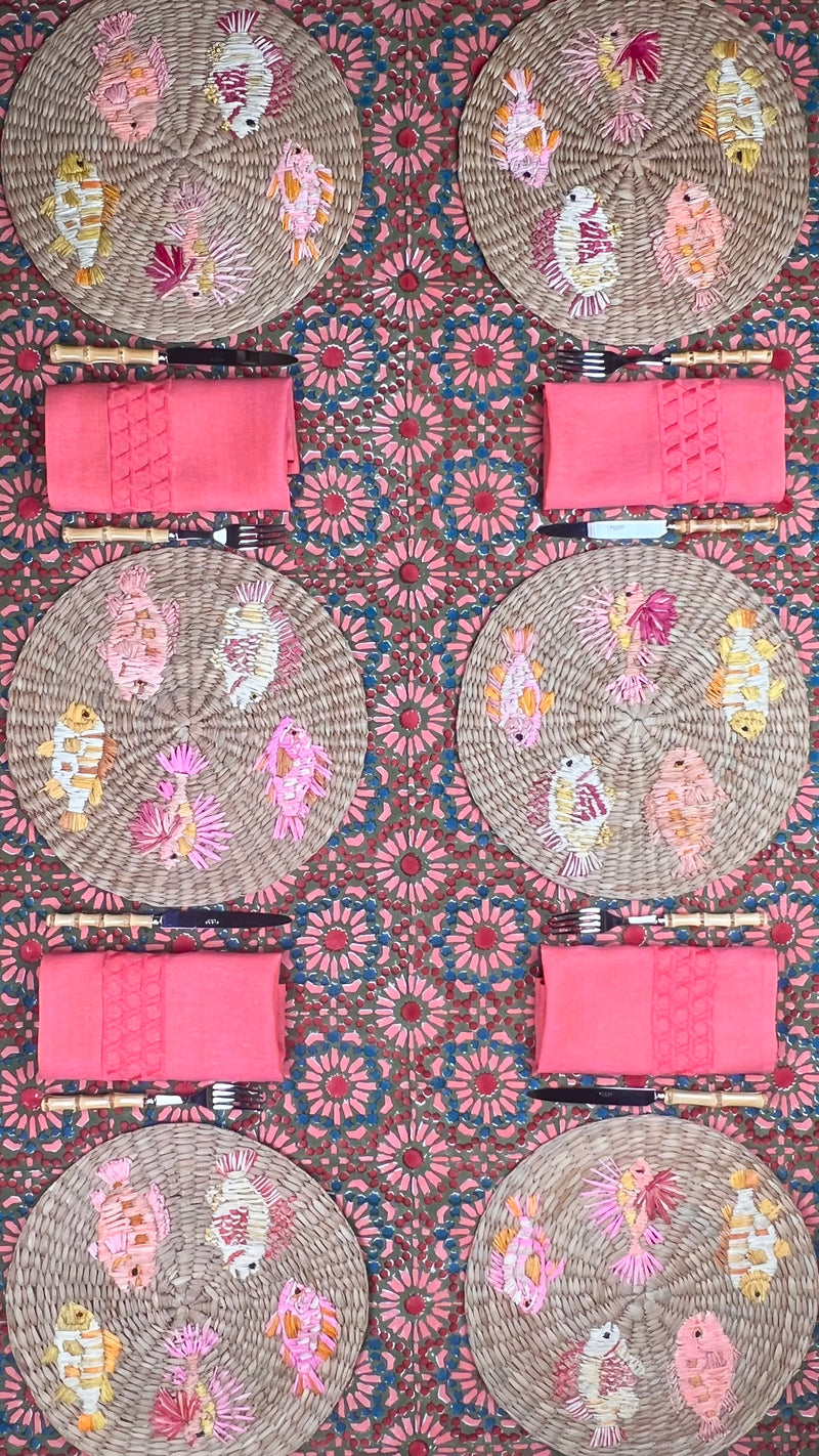 Gift Set: 4 x Pink Fish Placemats