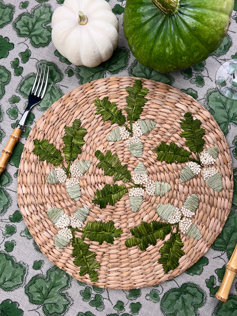 ’The Raffia Placemat’ - Acorn Sprigs