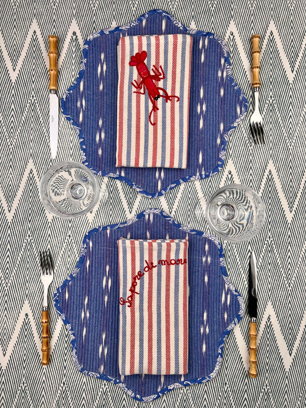 ‘The ZigZag’ Tablecloth - Azzurro Blue