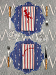 ‘The ZigZag’ Tablecloth - Azzurro Blue