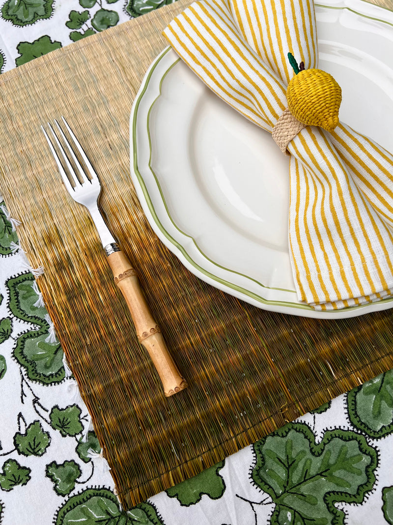 ’The Rush’ Placemat - Faded Bamboo Ikat