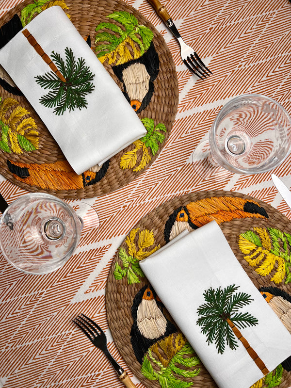‘The ZigZag’ Tablecloth - Orange
