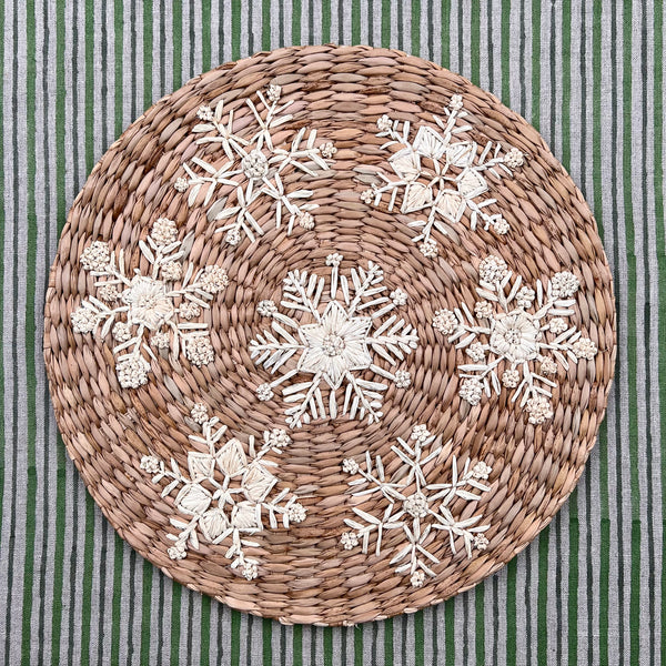 ’The Raffia Placemat’ - Snowflakes