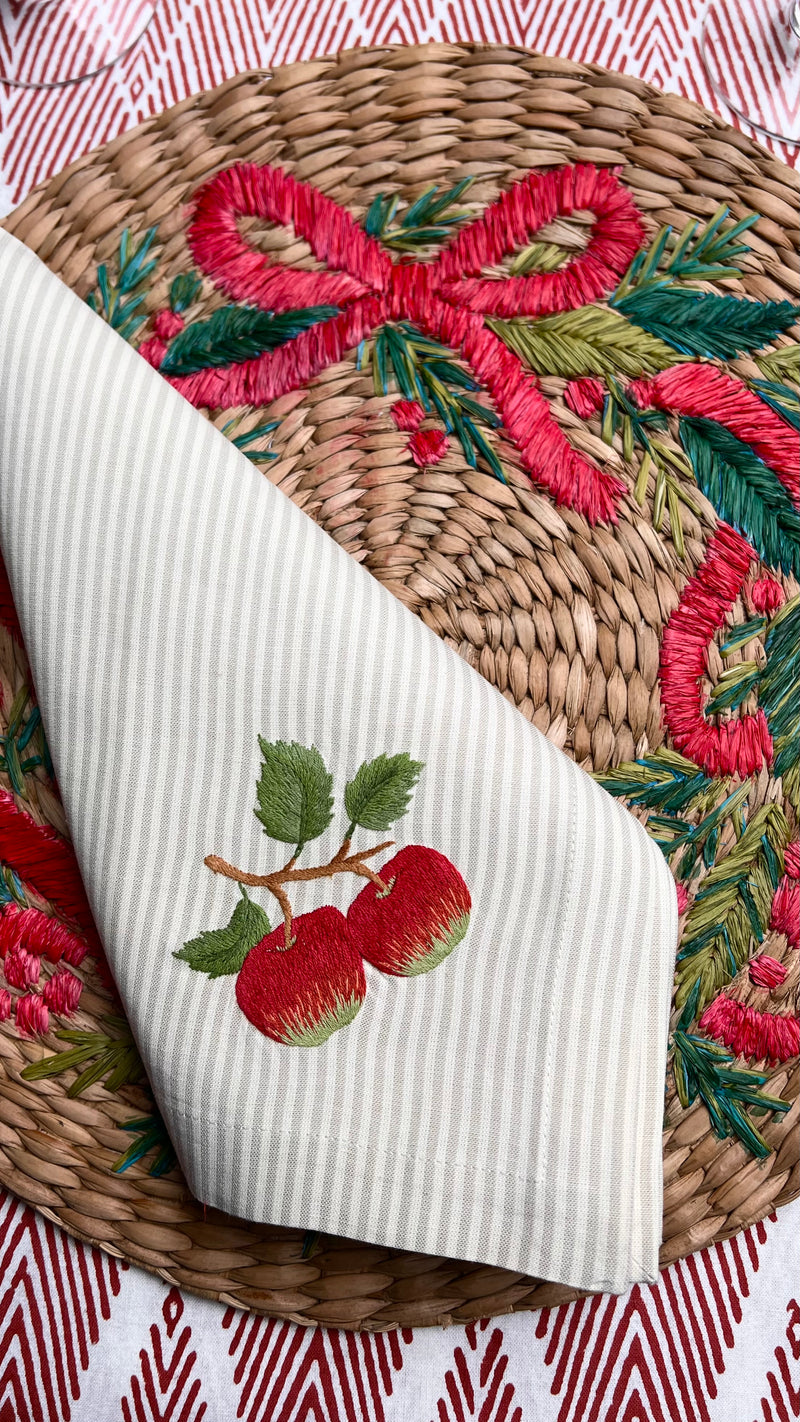 ‘The Raffia Placemat’ - Christmas Wreath Bow