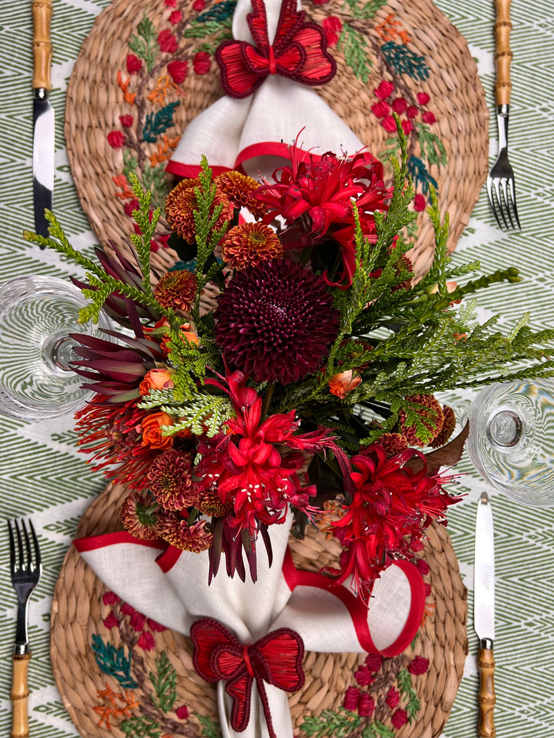 ‘The Raffia Placemat’ - Christmas Wreath