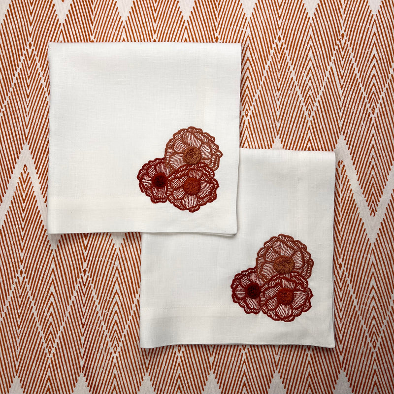 Curated Table Set: Orange Velvet & Terracotta Rust