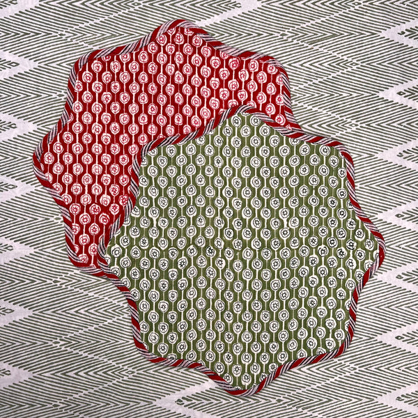 ‘The Breakfast’ Placemat - Scallop - Block Print