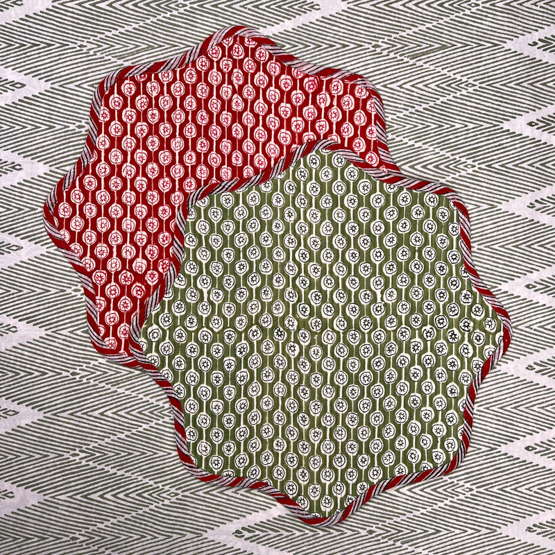 ‘The Breakfast’ Placemat - Scallop - Block Print