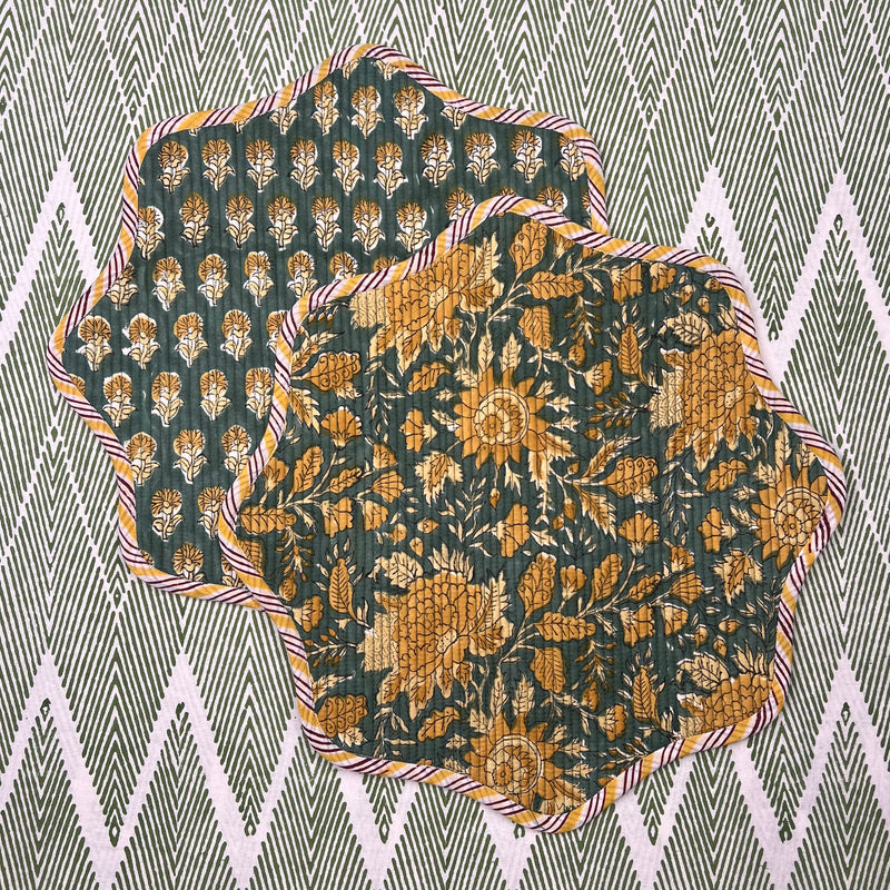 ‘The Breakfast’ Placemat - Scallop - Block Print