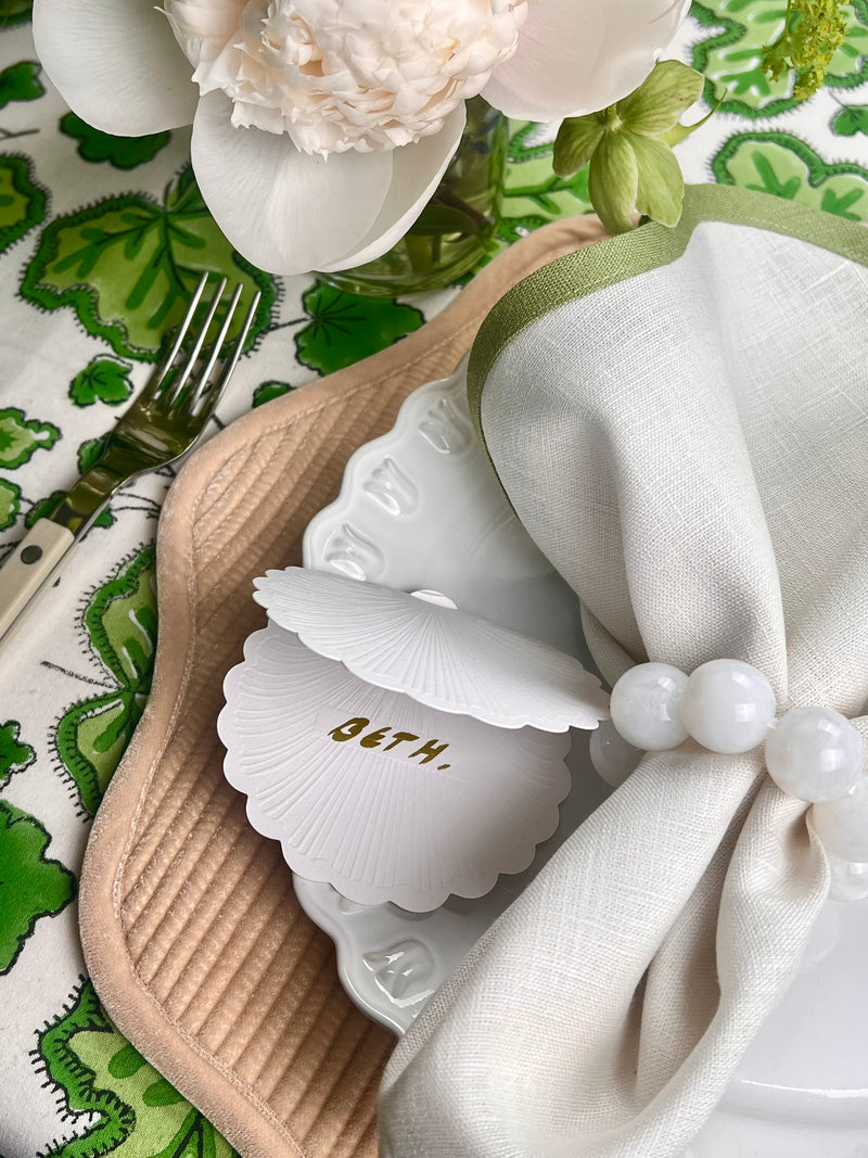 Luxury Place Cards - Scallop Shell