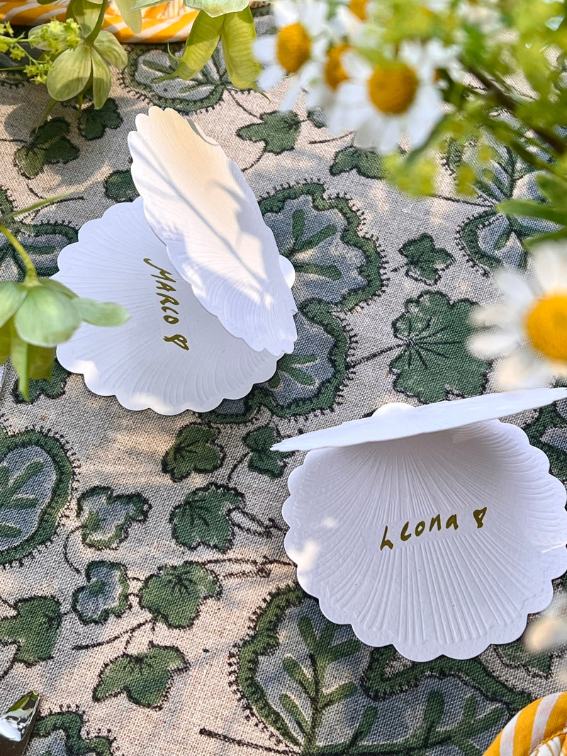 Luxury Place Cards - Scallop Shell