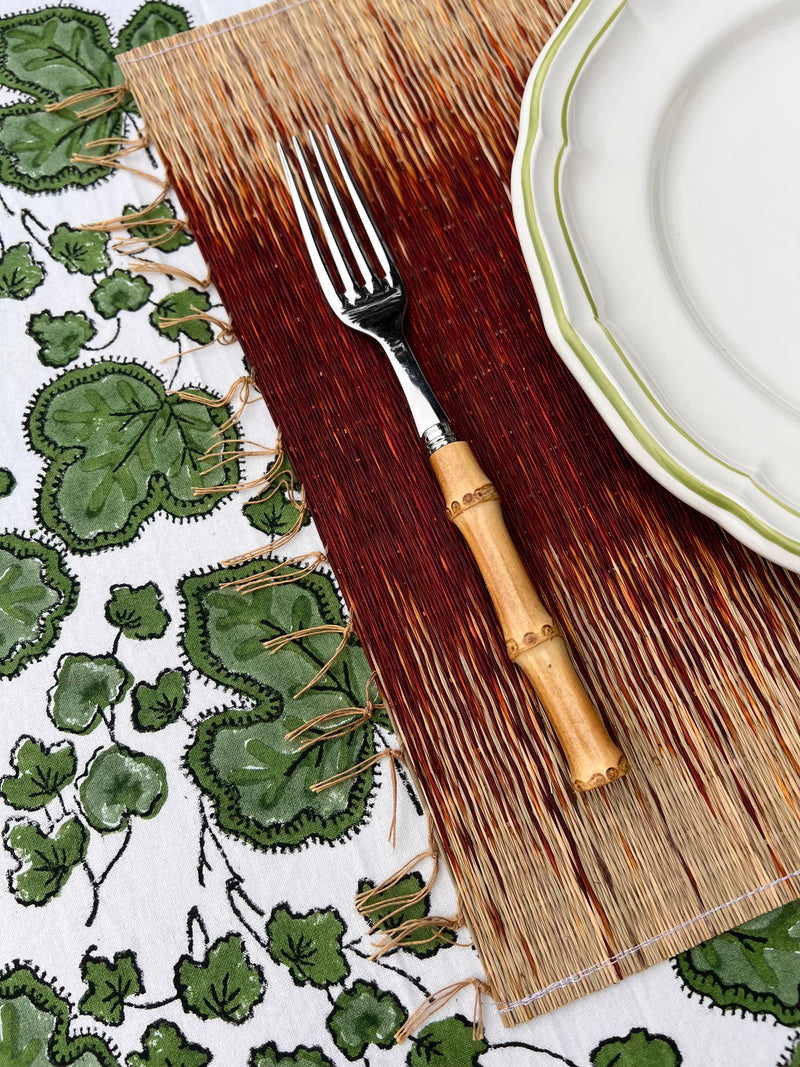 The Rush Placemat - Maroon Ikat