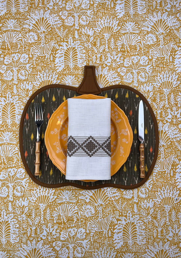 The Pumpkin Placemat - Brown & Taupe