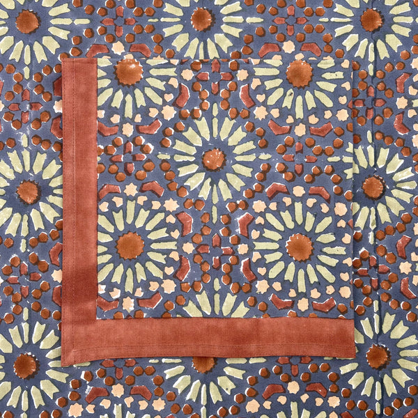 ‘The Kaleidoscope’ Napkin Set - Aubergine, Rust & Sage