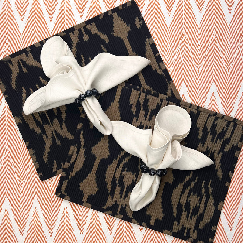 Curated Table Set: Black, Taupe & Ivory