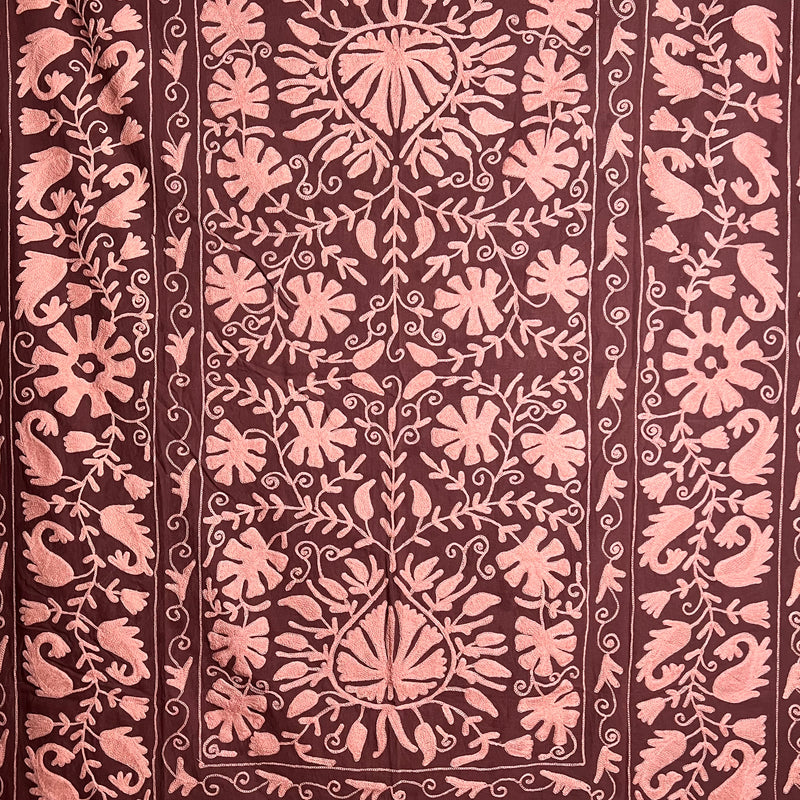 Suzani Cloth Aubergine & Dusty Rose