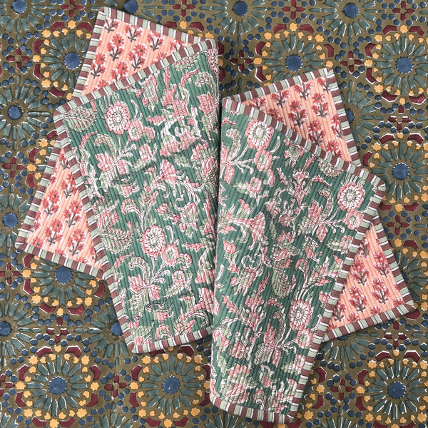 Gift Set: 4 x Sage & Rose Breakfast Placemats