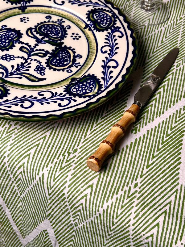 ‘The ZigZag’ Tablecloth - Bright Green