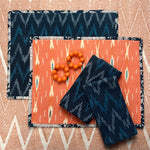 Curated Table Set: Navy & Coral