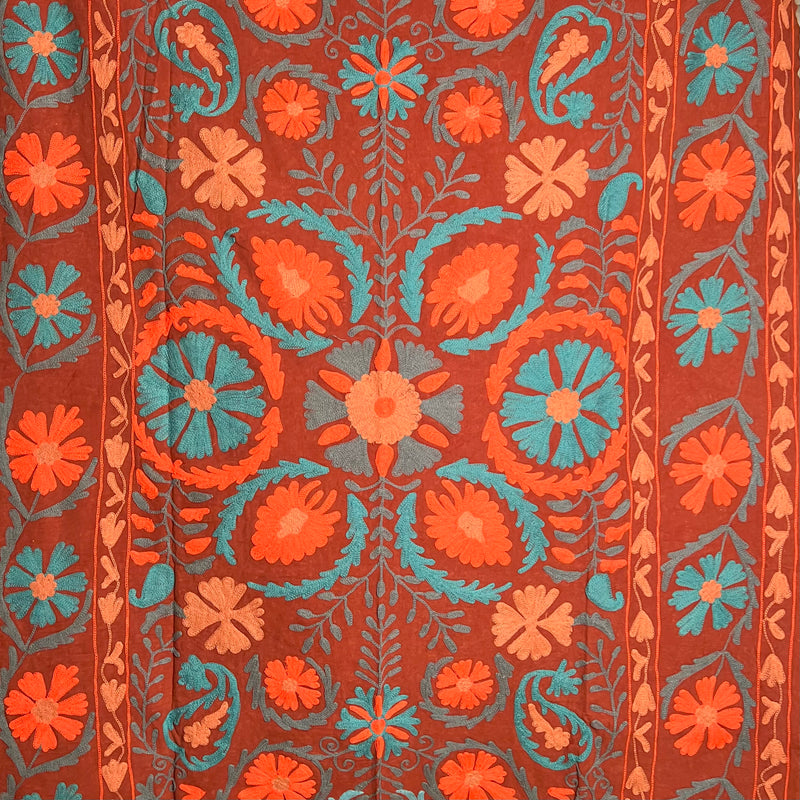 Suzani Cloth Rusts & Greyish Blues