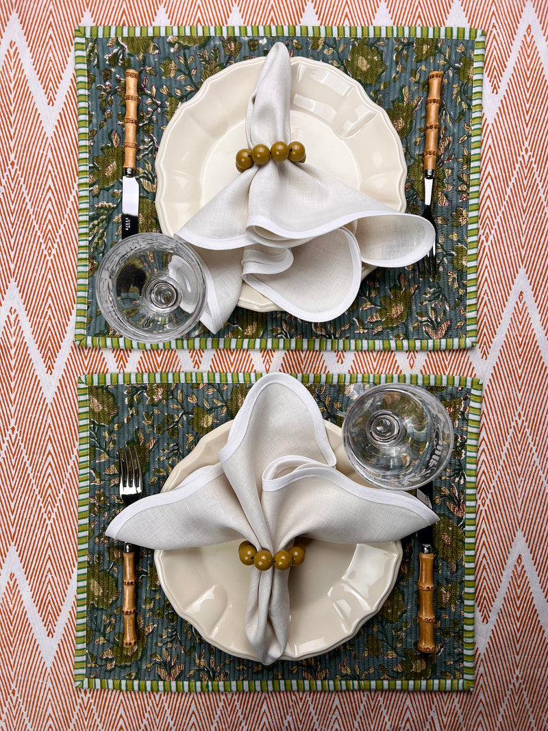 Curated Table Set: Green, blues & Olive