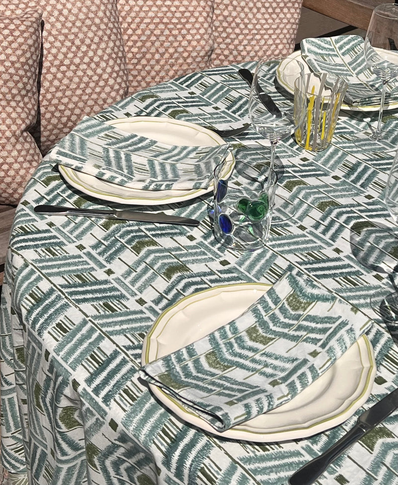 ‘The Ikat’ Napkin Set - Blue Green