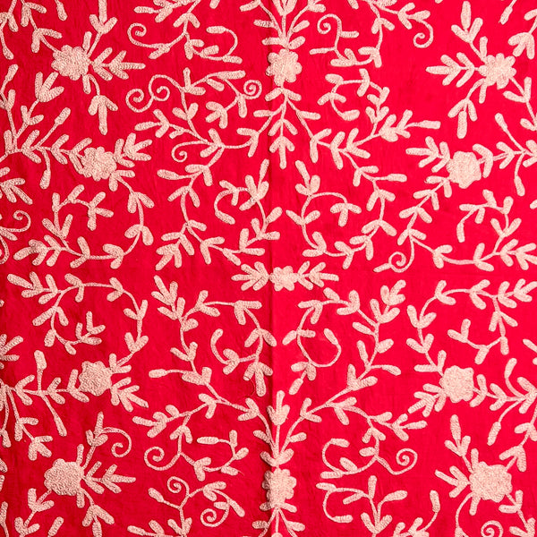 Suzani Cloth Red & Light Dusty Rose