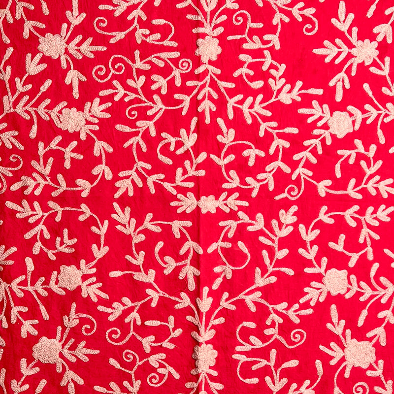Suzani Cloth Red & Light Dusty Rose
