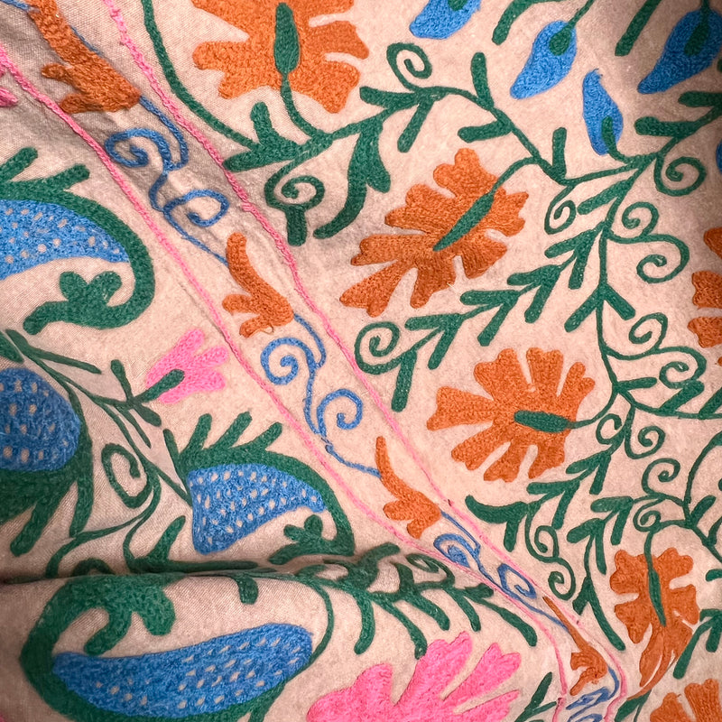 Suzani Cloth Beige & Multicoloured