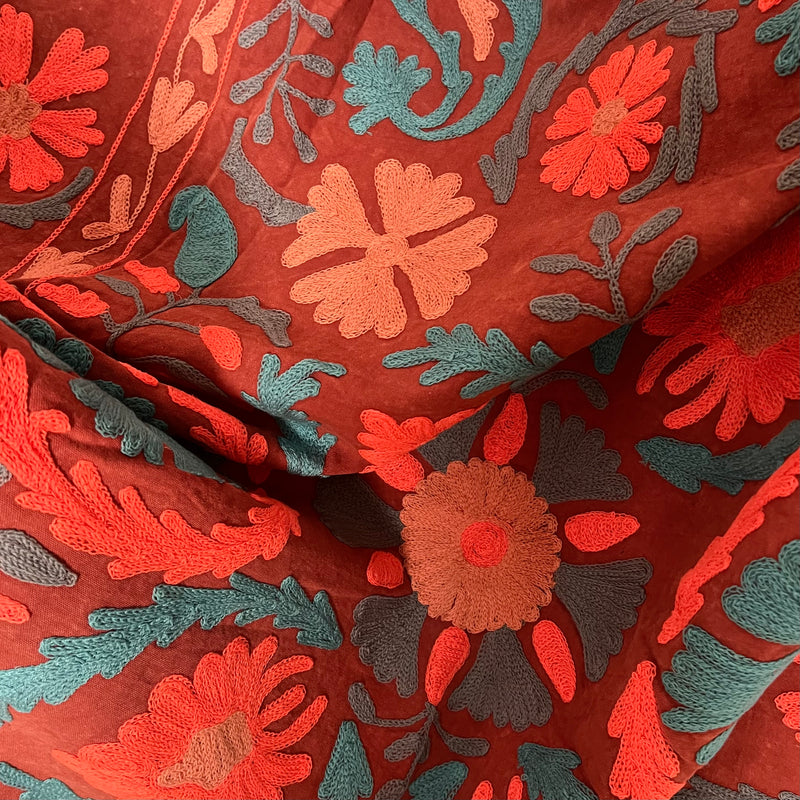 Suzani Cloth Rusts & Greyish Blues