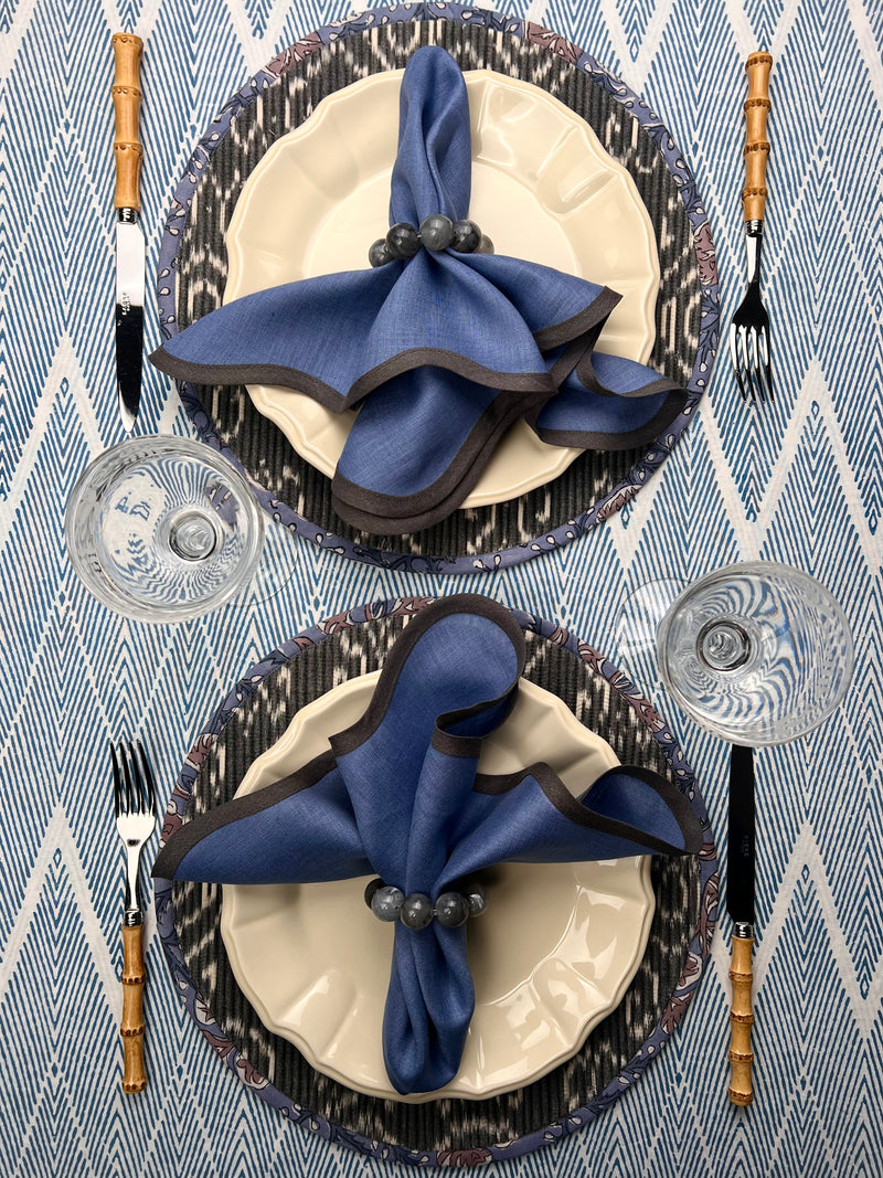 Curated Table Set: Blue & Grey