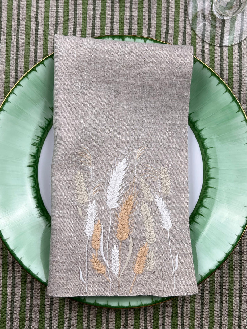 The Harvest Napkin - Hand Embroidered