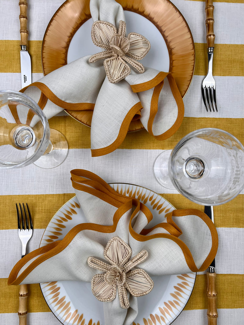 ’The Stripe’ Tablecloth - Tuscan Sun - 100% Linen