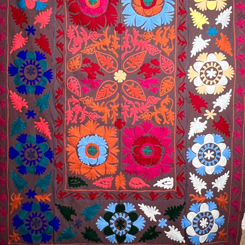 Suzani Cloth Cocoa & Multicoloured