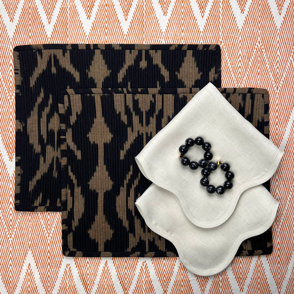 Curated Table Set: Black, Taupe & Ivory