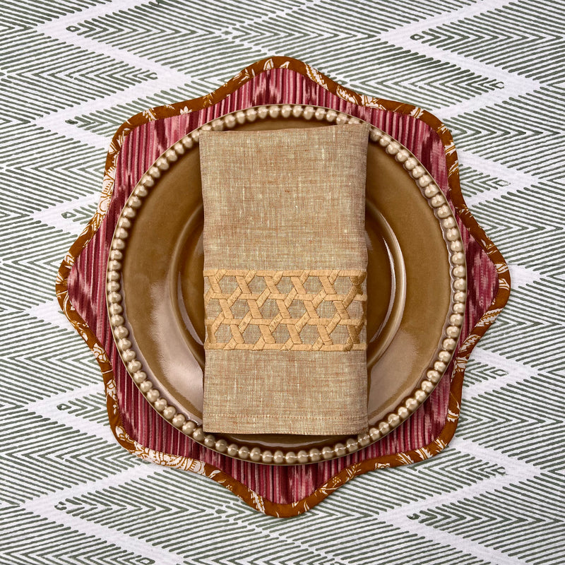 THE BREAKFAST IKAT SCALLOP PLACEMAT