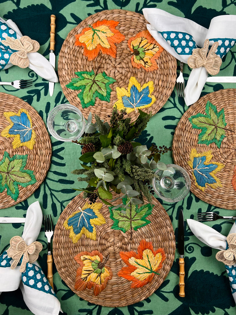 ’The Raffia Placemat’ - Autumn Leaves