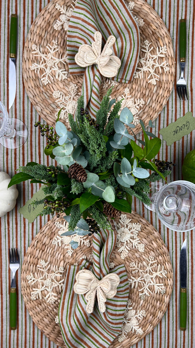 ’The Raffia Placemat’ - Snowflakes