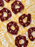 Gift Set: Set of 8 Burgundy Chain Napkinrings