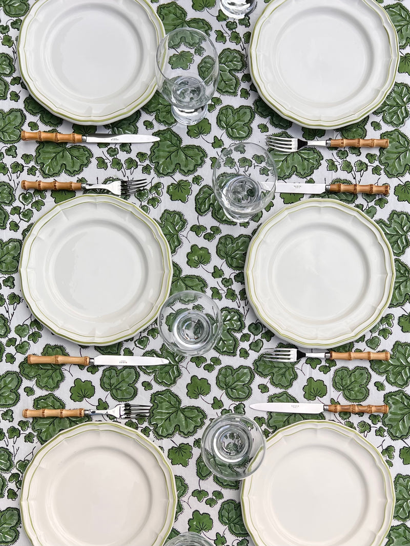 ’The Figue Leaf’ Tablecloth - Swedish Green - Cotton