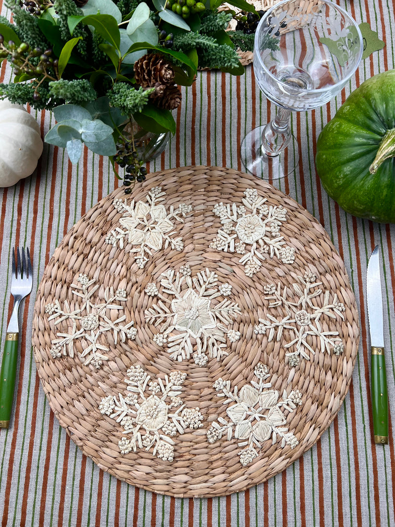 ’The Raffia Placemat’ - Snowflakes