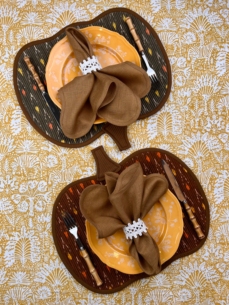 The Pumpkin Placemat - Brown & Taupe