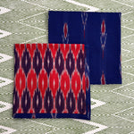 Reversible Napkin (Set of Four) Dark Blue/Red/Purple
