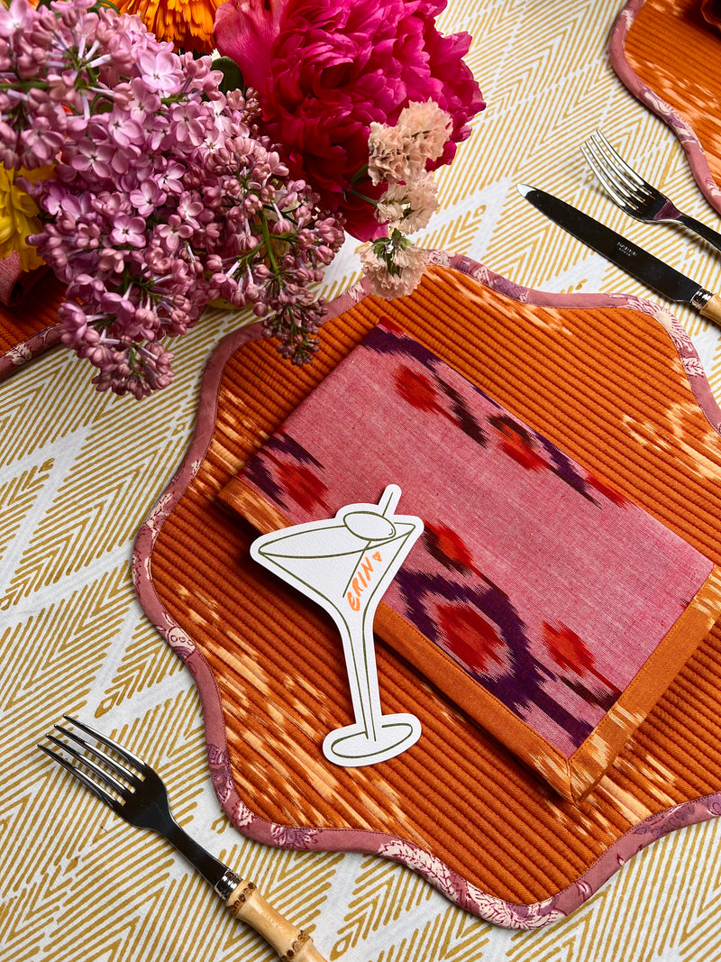 ‘The Breakfast’ Placemat - Scallop - Ikat