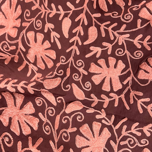 Suzani Cloth Aubergine & Dusty Rose