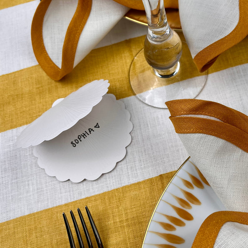 ’The Stripe’ Tablecloth - Tuscan Sun - 100% Linen