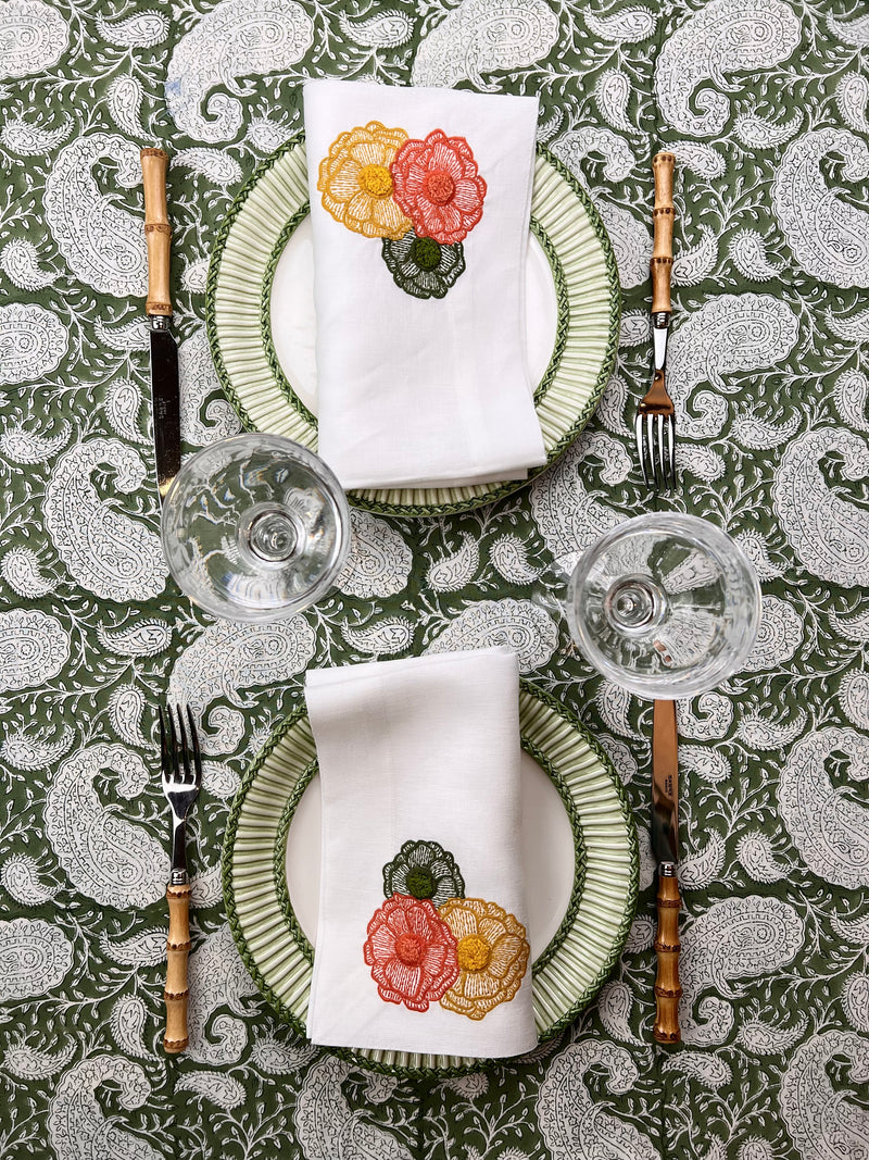 The Paisley Bandana Tablecloth (Sage)