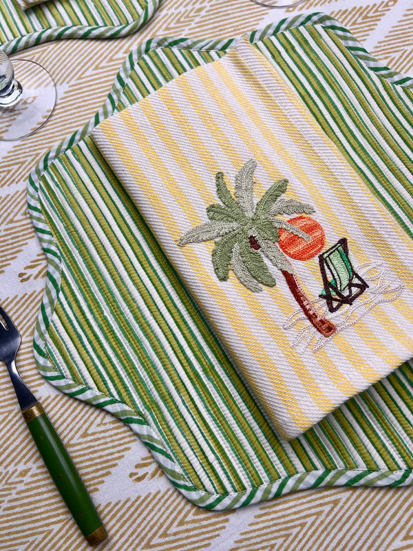 ‘The Breakfast’ Placemat - Scallop - Block Print