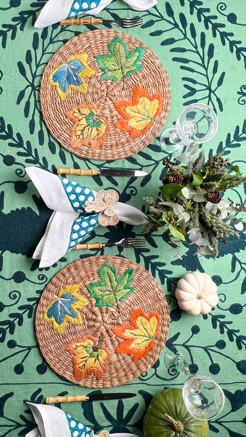 Suzani Cloth Mint & Teal
