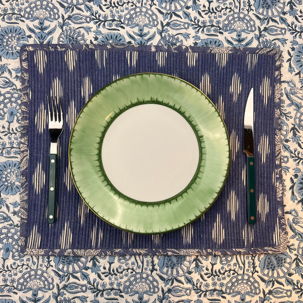 Gift Guide: Set of Four Ikat Placemats (Blue)